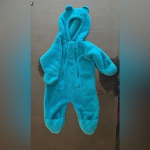 L.L. Bean Infants’ Hi-Pile Fleece Bunting Teal 6-12 months